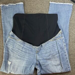 Straight Crop Maternity Jeans